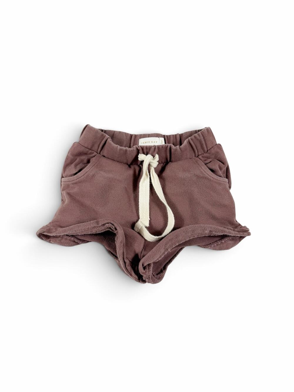 Jamie Kay Girls Ruffle Pocket Drawstring Shorts Dusty Mauve 3